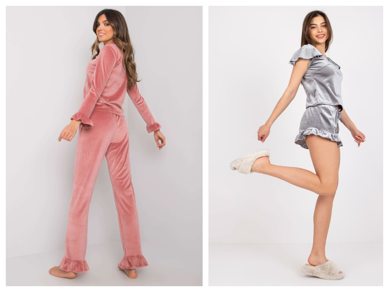 Welurowe piżamy damskie w hurtowni - zamawiaj online modną bieliznę
