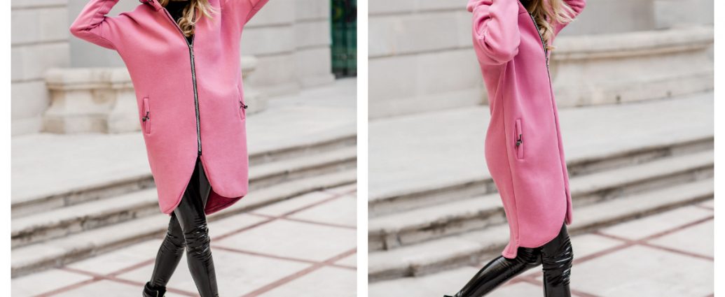 Rozpinana bluza damska w hurtowni w kolorze różowym