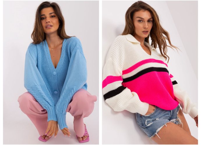 Hurtownia swetrów damskich oferuje modele na guziki