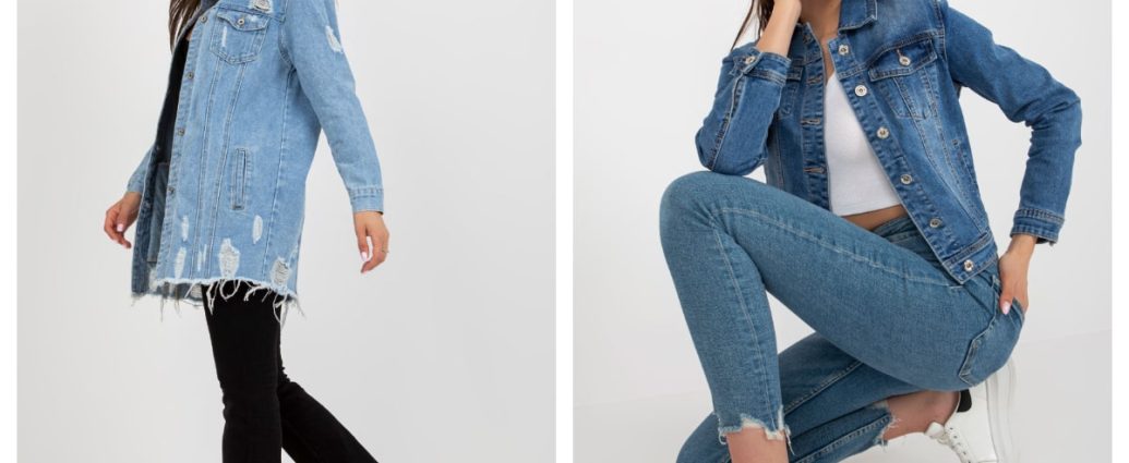 Kurtki jeansowe damskie z przetarciami